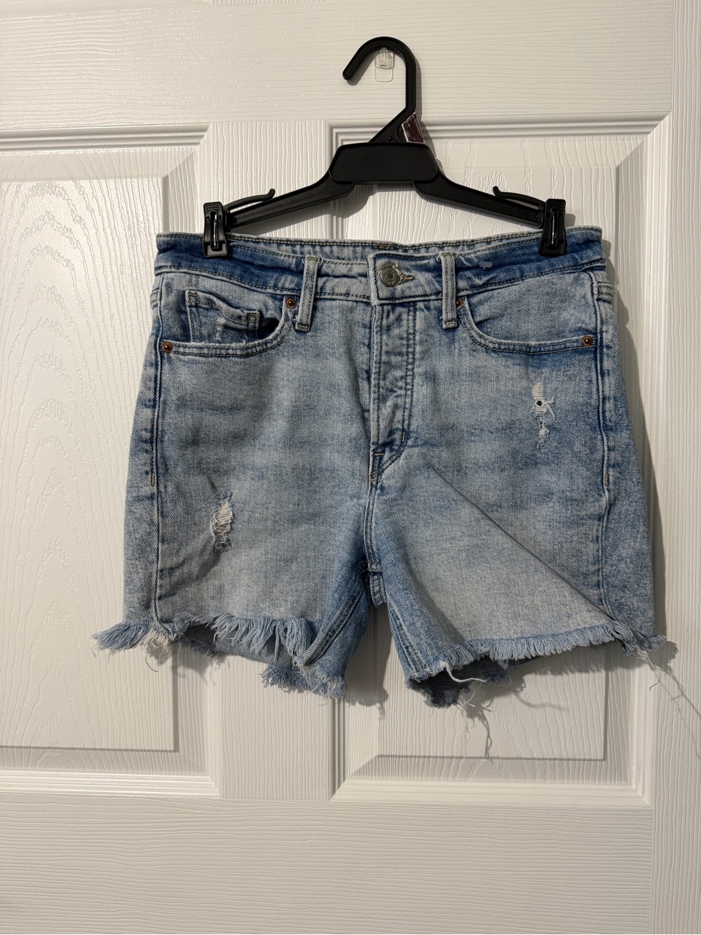 Old Navy Light Blue Distressed Denim Shorts